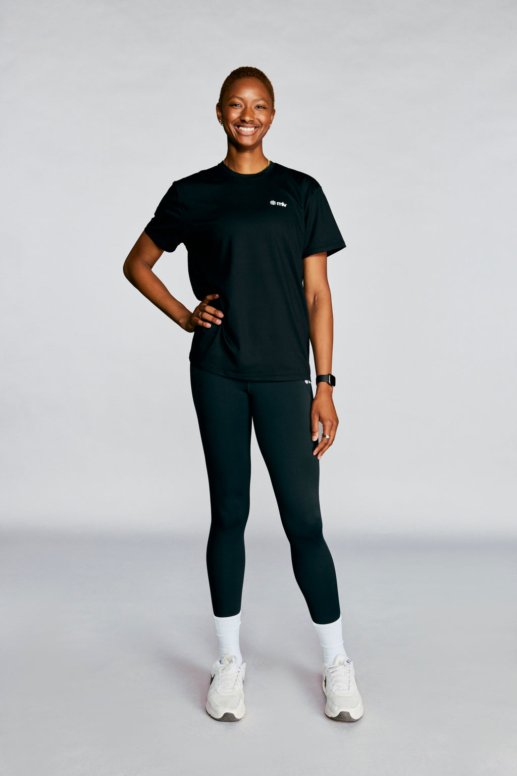 MLV Logo Training Legging Black by REN Athletics